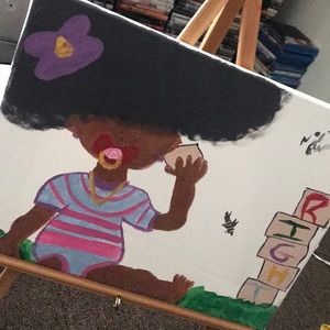 Child’s “🐝 Right” painting